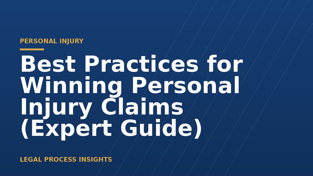 Best Practices for Winning Personal Injury Claims (Expert Guide)