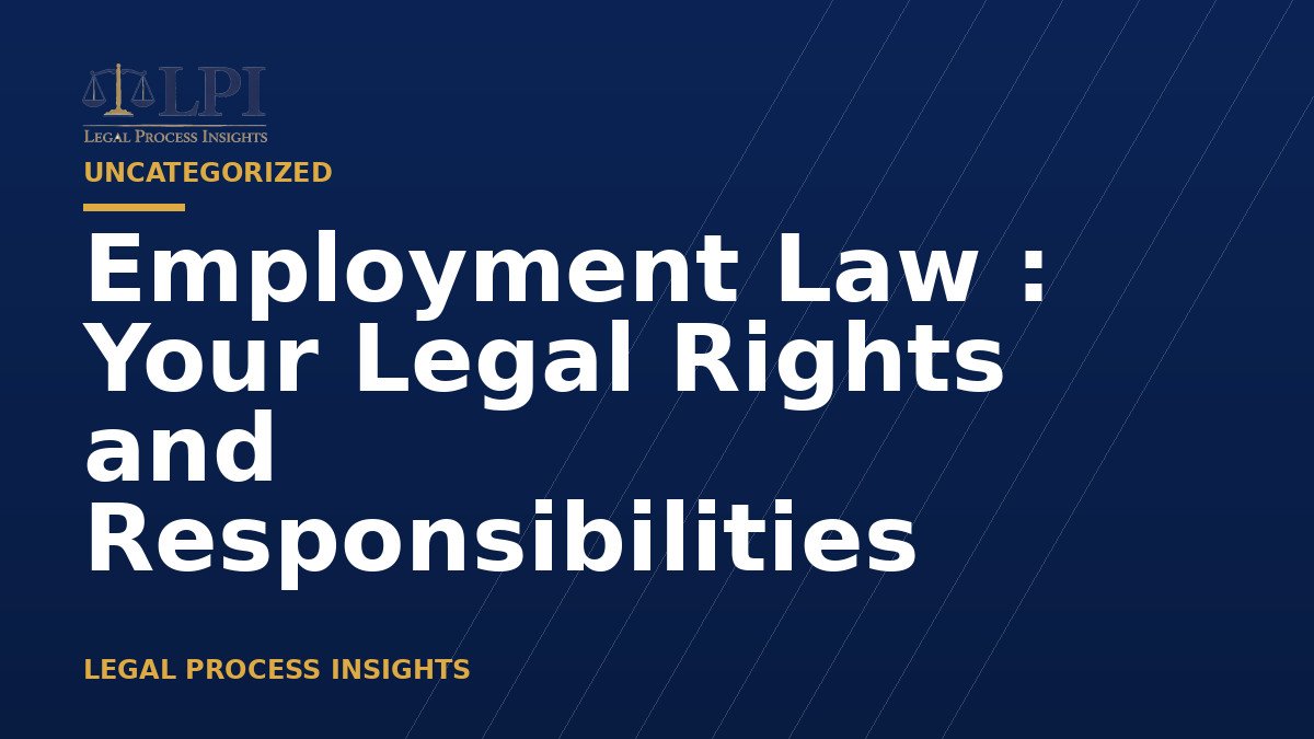 Employment Law : Your Legal Rights and Responsibilities