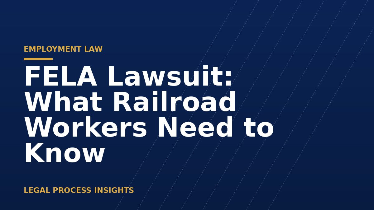 FELA Lawsuit: What Railroad Workers Need to Know