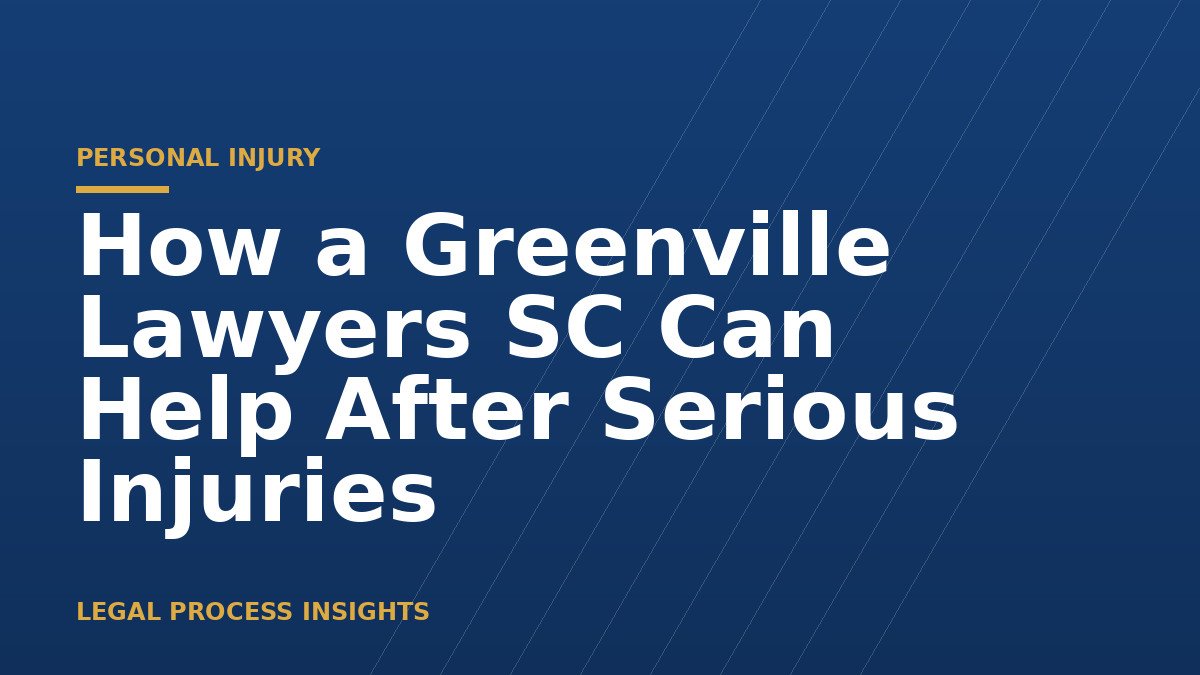 How a Greenville Lawyers SC Can Help After Serious Injuries