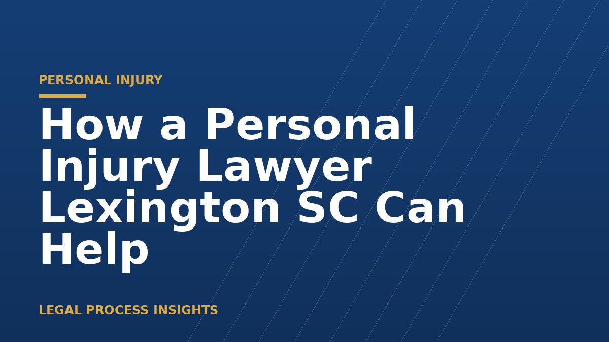 How a Personal Injury Lawyer Lexington SC Can Help