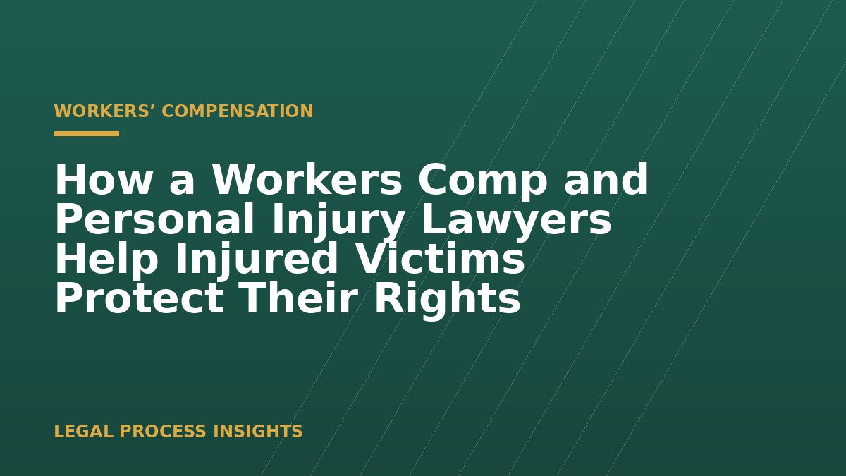 How a Workers Comp and Personal Injury Lawyers Help Injured Victims Protect Their Rights