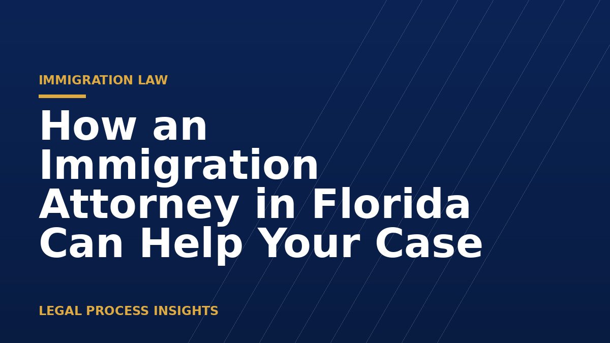 How an Immigration Attorney in Florida Can Help Your Case
