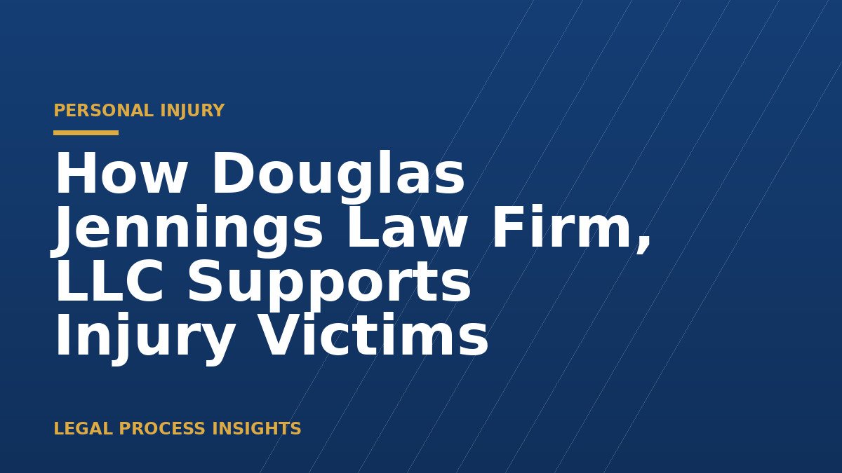 How Douglas Jennings Law Firm, LLC Supports Injury Victims