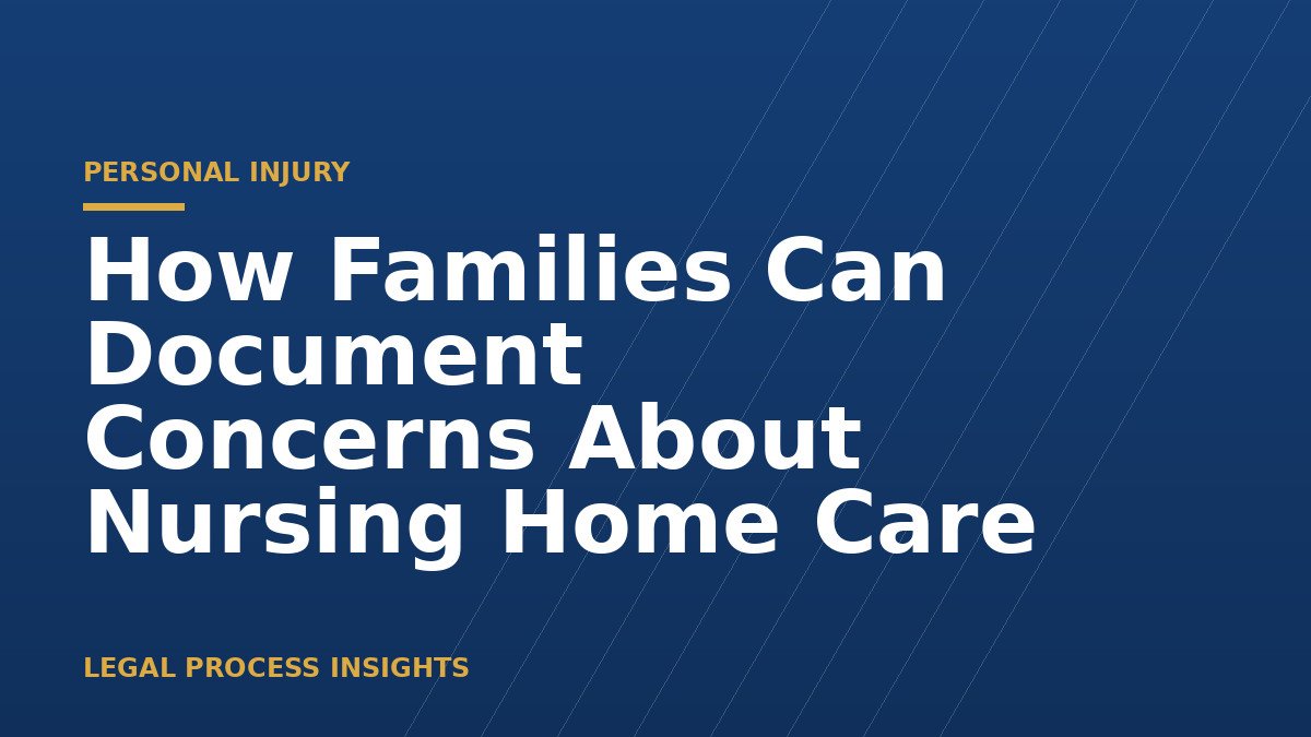How Families Can Document Concerns About Nursing Home Care