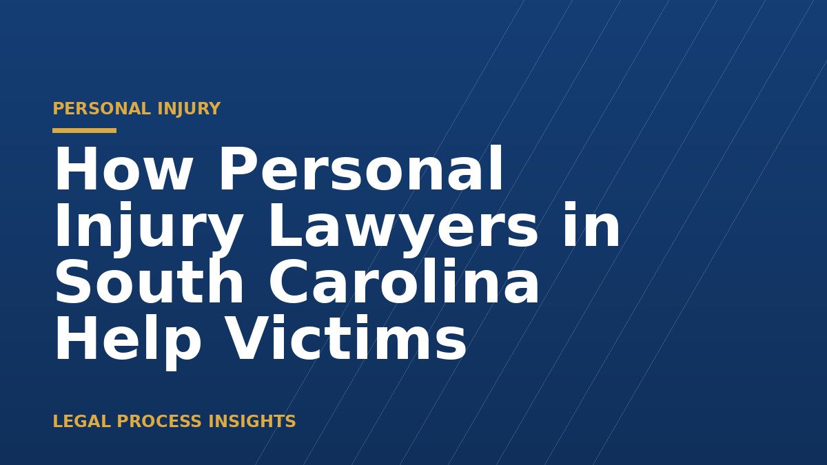 How Personal Injury Lawyers in South Carolina Help Victims 