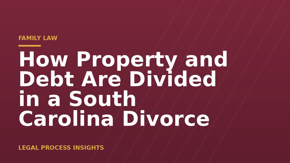 How Property and Debt Are Divided in a South Carolina Divorce