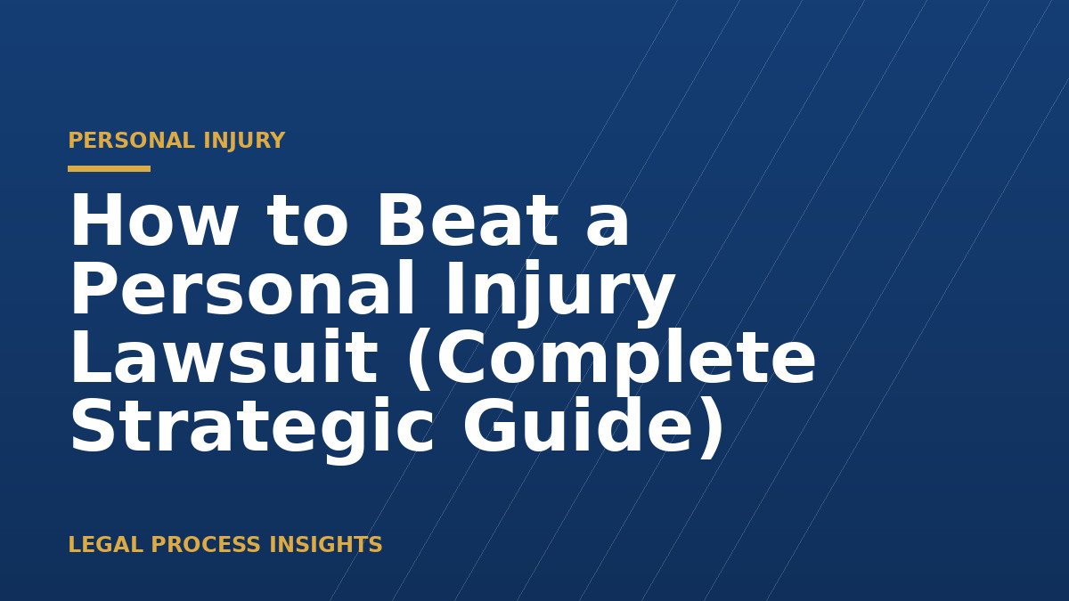 How to Beat a Personal Injury Lawsuit (Complete Strategic Guide)
