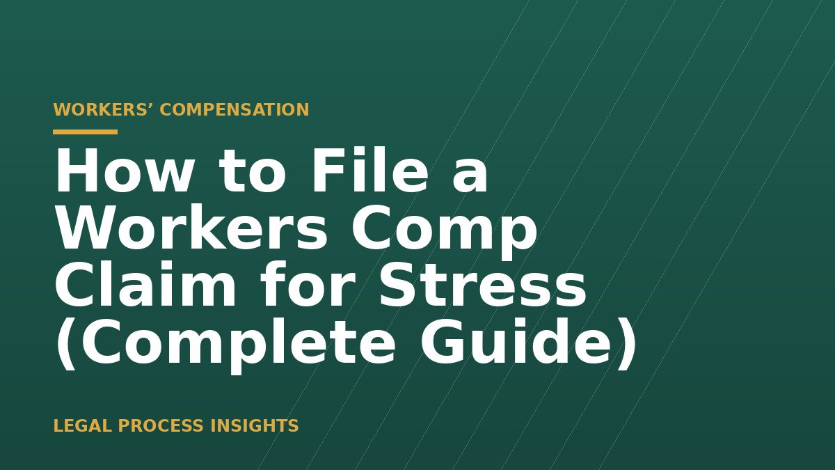 How to File a Workers Comp Claim for Stress (Complete Guide)