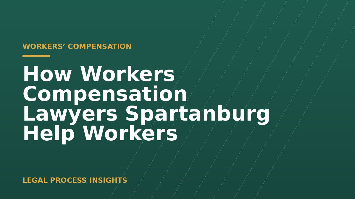 How Workers Compensation Lawyers Spartanburg Help Workers