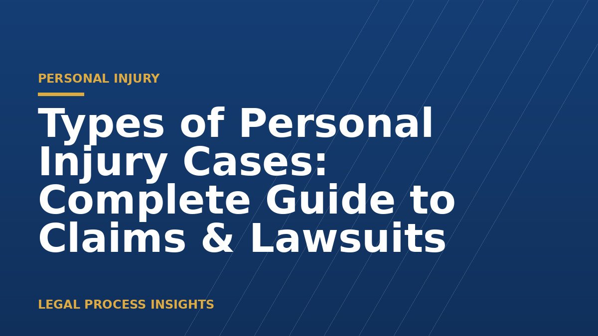 Types of Personal Injury Cases: Complete Guide to Claims & Lawsuits