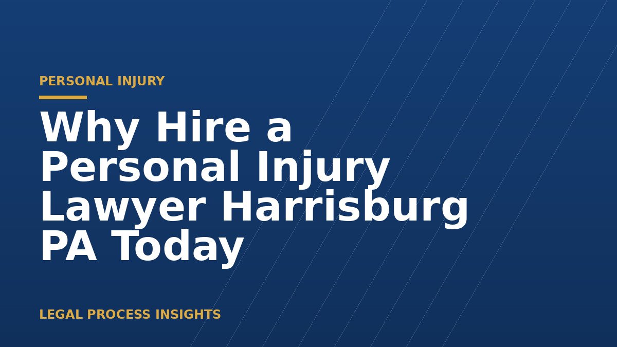 Why Hire a Personal Injury Lawyer Harrisburg PA Today 