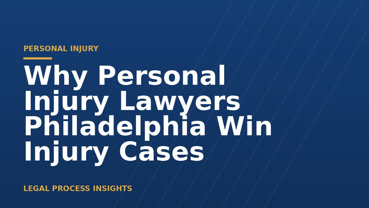 Why Personal Injury Lawyers Philadelphia Win Injury Cases 