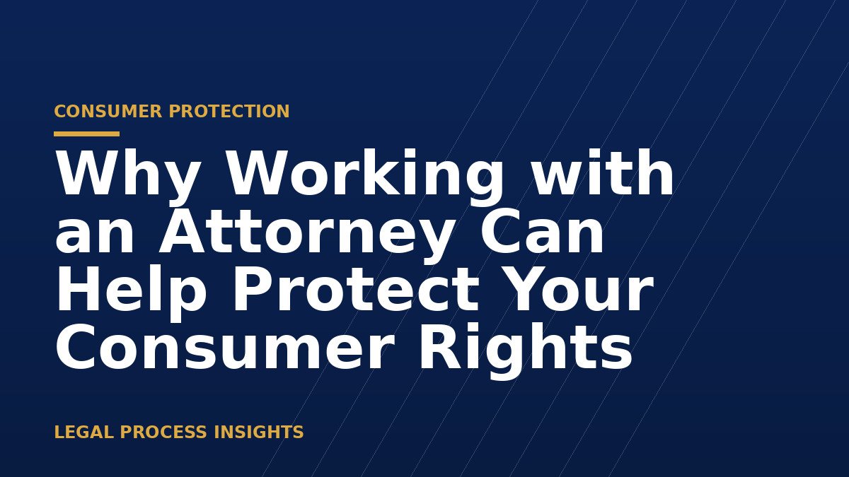 Why Working with an Attorney Can Help Protect Your Consumer Rights